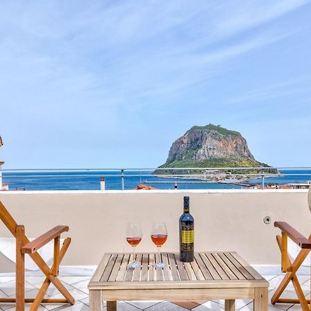 Monemvasia Modern Flat With Panoramic Sea View Dış mekan fotoğraf
