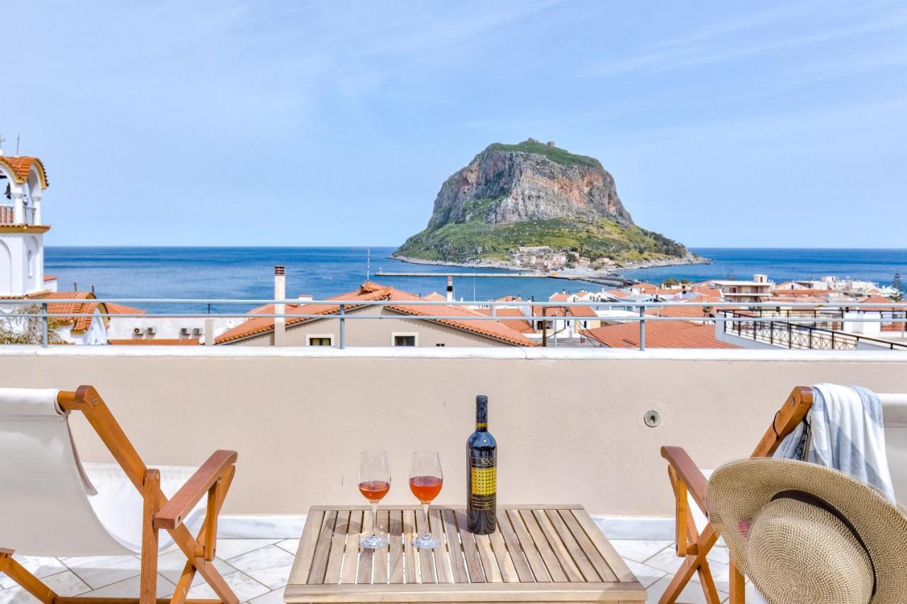 Monemvasia Modern Flat With Panoramic Sea View Dış mekan fotoğraf