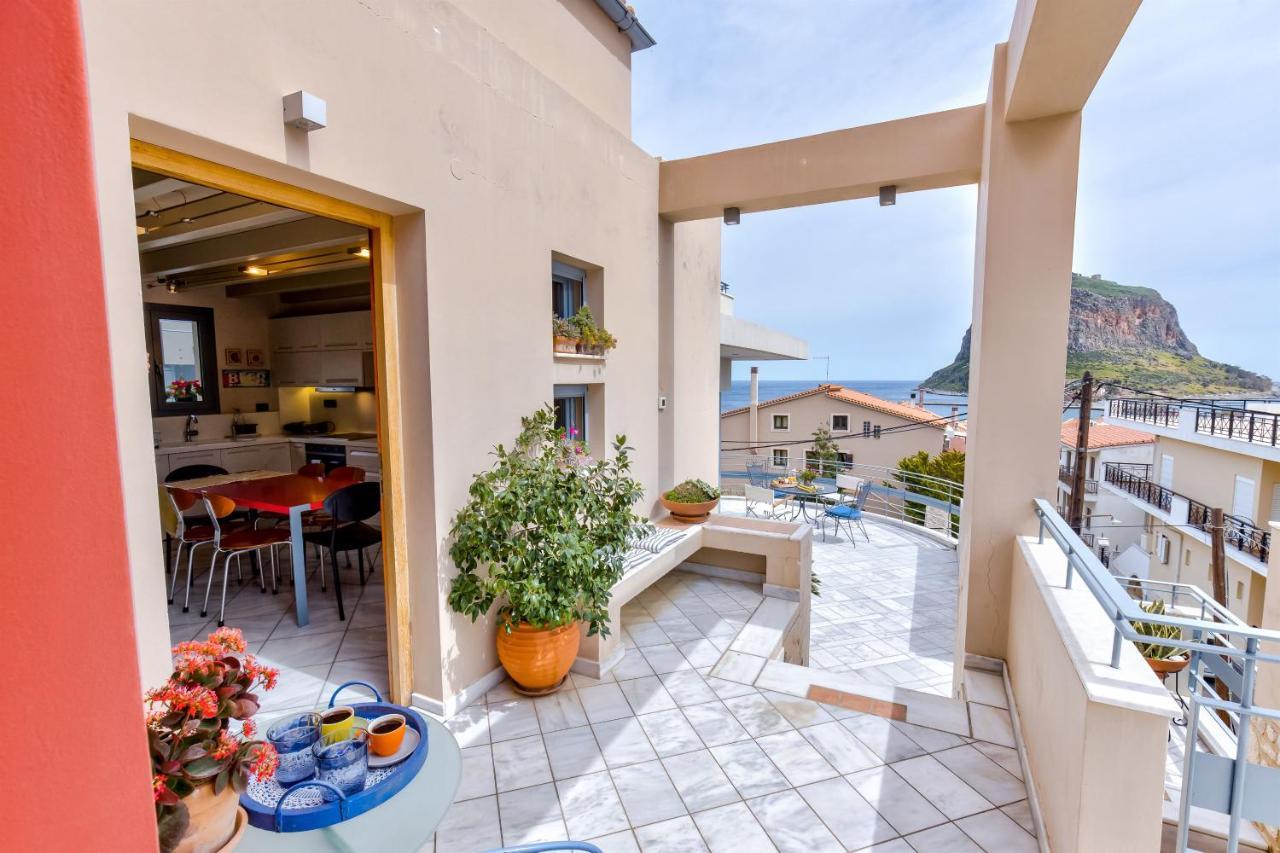 Monemvasia Modern Flat With Panoramic Sea View Dış mekan fotoğraf