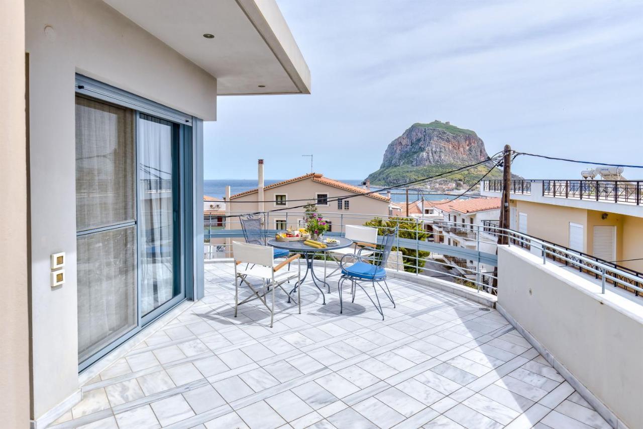 Monemvasia Modern Flat With Panoramic Sea View Dış mekan fotoğraf